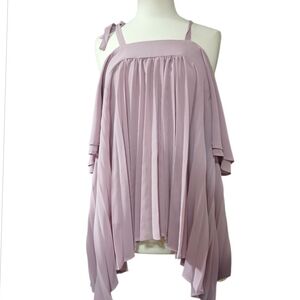 Lavender Pleated Blouse